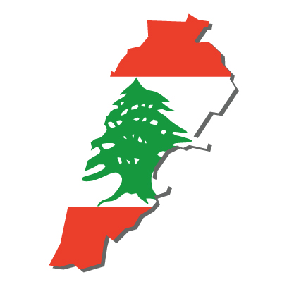 レバノン共和国無料フリーイラスト｜無地・国旗付